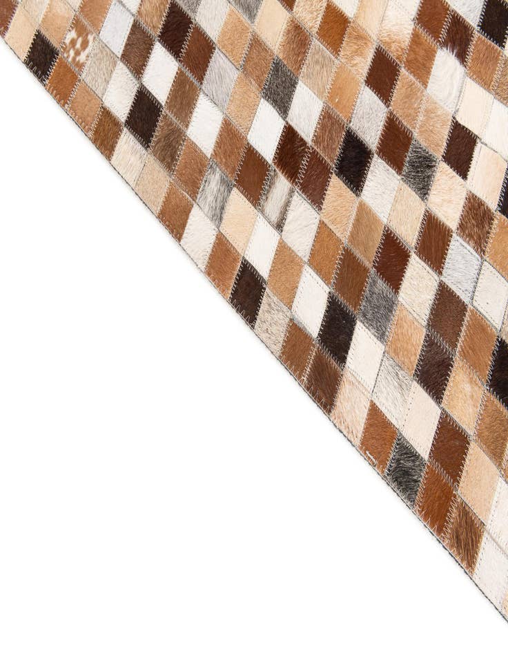 Detail image of  5' 1 x 7' 11 Cowhide Stocks Rug