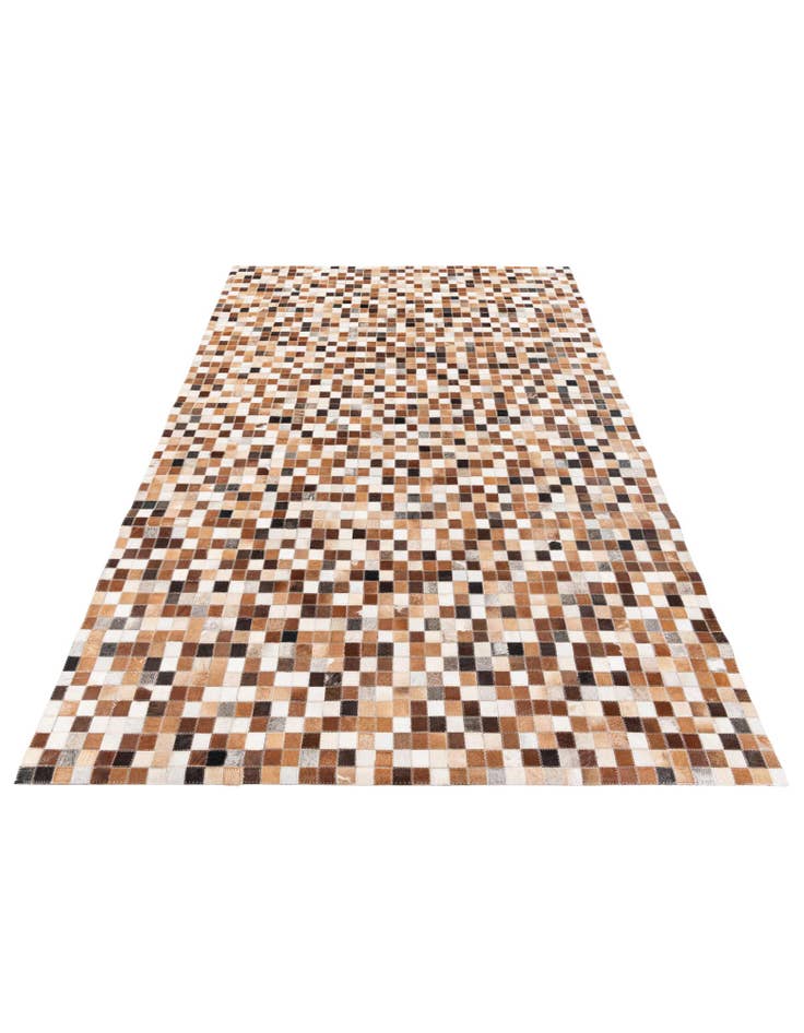 Detail image of  5' 2 x 7' 11 Cowhide Stocks Rug