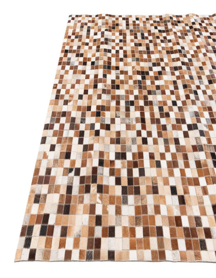 Detail image of  5' 2 x 7' 11 Cowhide Stocks Rug