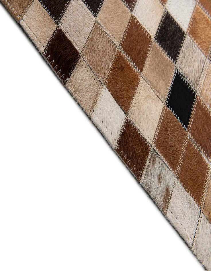 Detail image of  5' 2 x 7' 11 Cowhide Stocks Rug