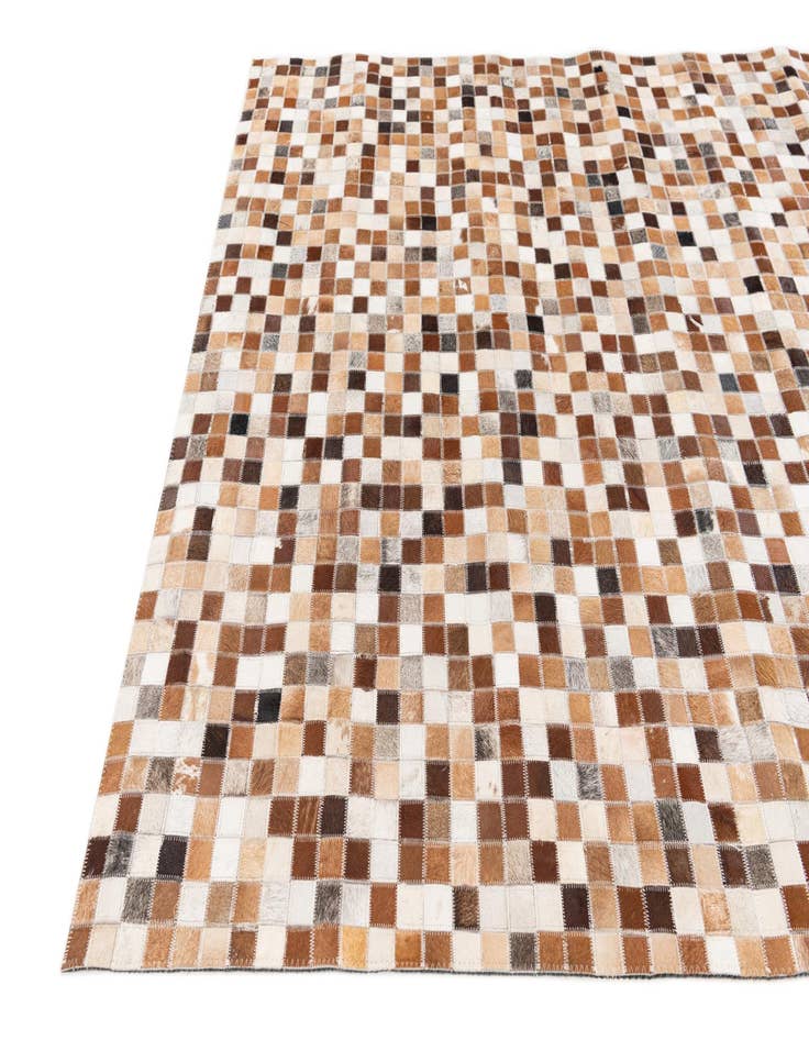 Detail image of  5' 1 x 7' 11 Cowhide Stocks Rug