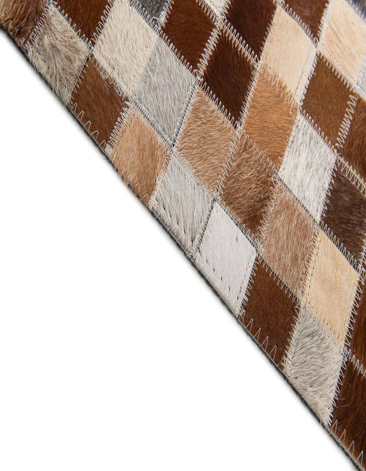 Detail image of  5' 1 x 7' 11 Cowhide Stocks Rug