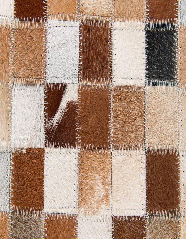 Detail image of  5' 1 x 7' 11 Cowhide Stocks Rug