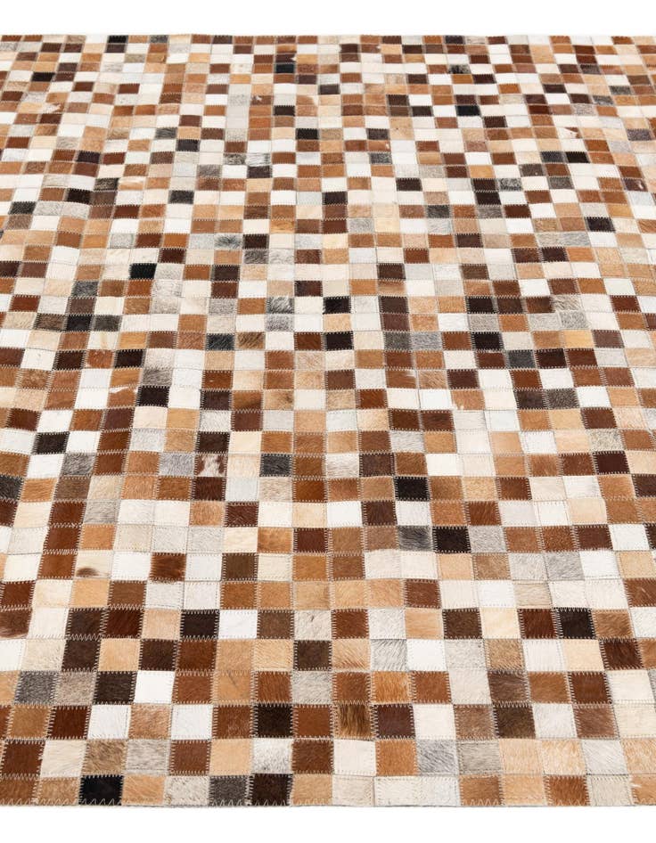 Detail image of  5' 1 x 7' 10 Cowhide Stocks Rug