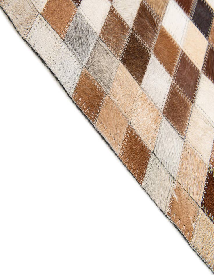 Detail image of  5' 1 x 7' 10 Cowhide Stocks Rug