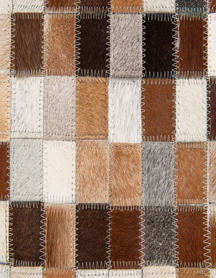Detail image of  5' 1 x 7' 10 Cowhide Stocks Rug