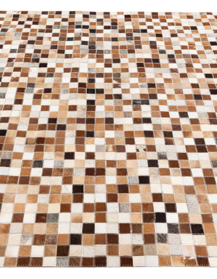 Detail image of  5' x 7' 10 Cowhide Stocks Rug