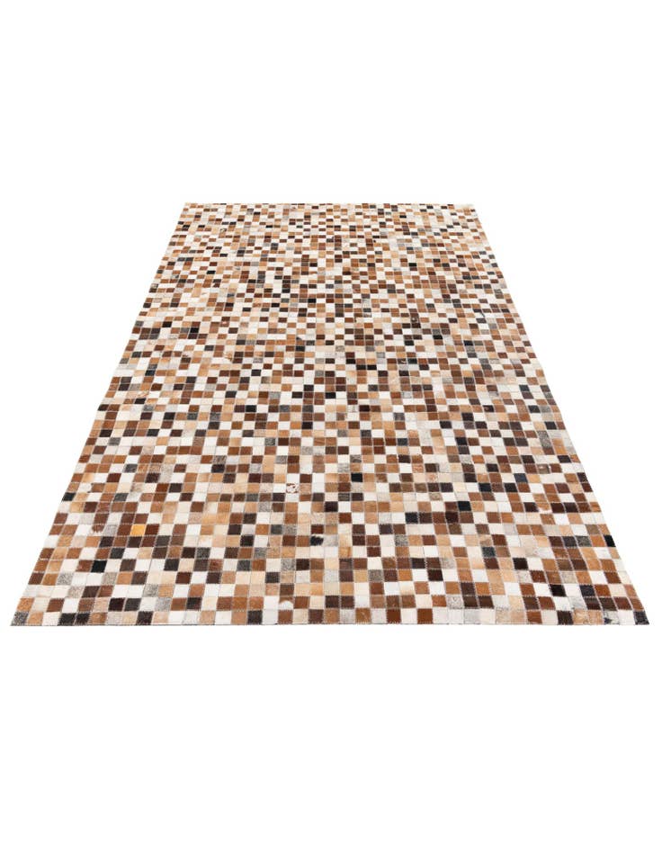 Detail image of  5' 2 x 7' 11 Cowhide Stocks Rug
