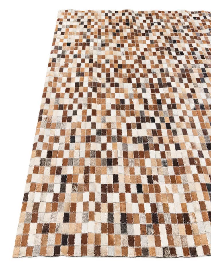 Detail image of  5' 2 x 7' 11 Cowhide Stocks Rug