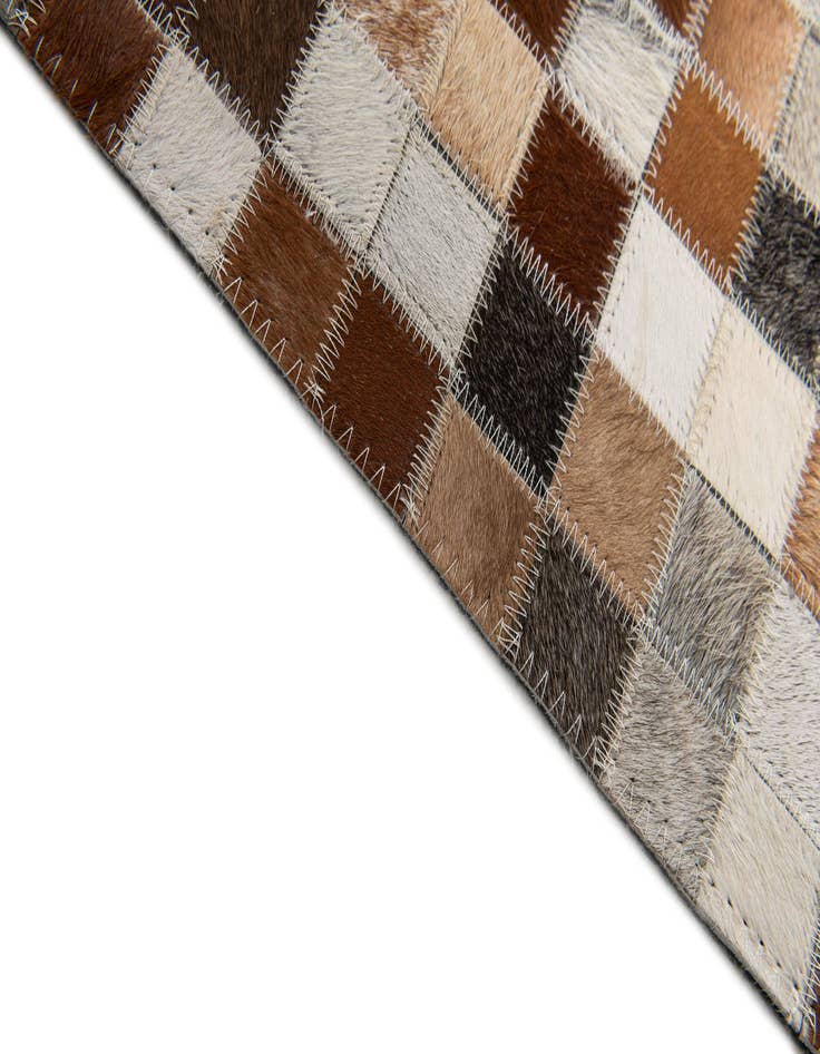 Detail image of  5' 2 x 7' 11 Cowhide Stocks Rug