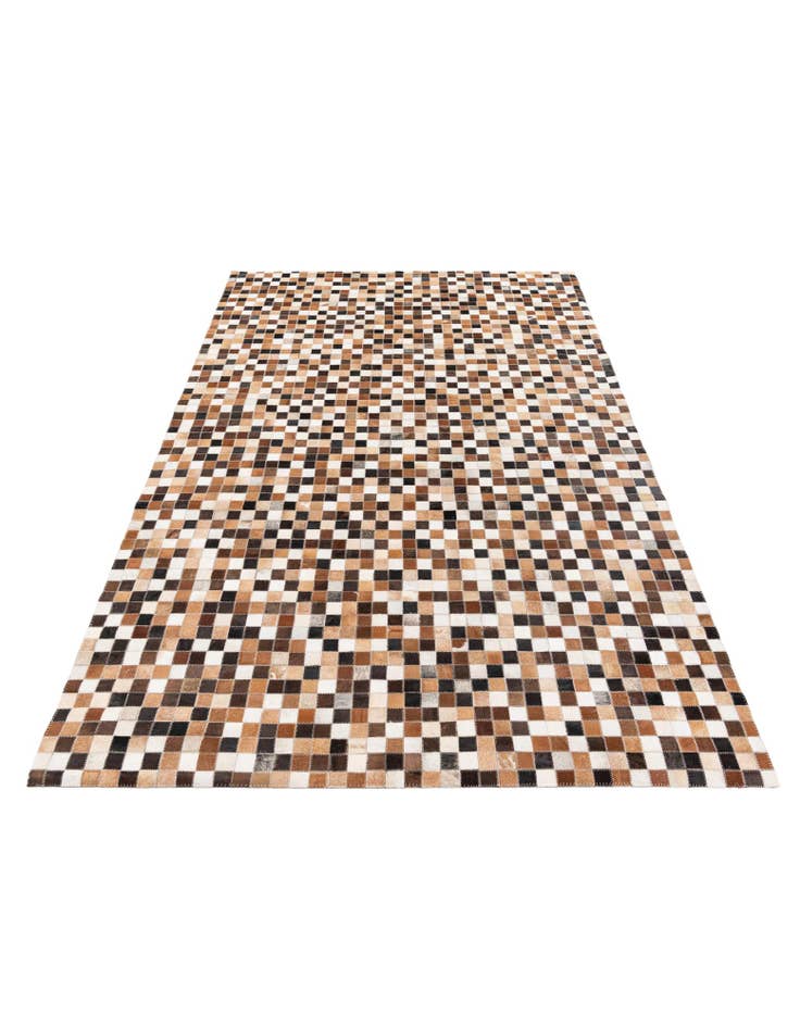 Detail image of  5' 1 x 7' 11 Cowhide Stocks Rug