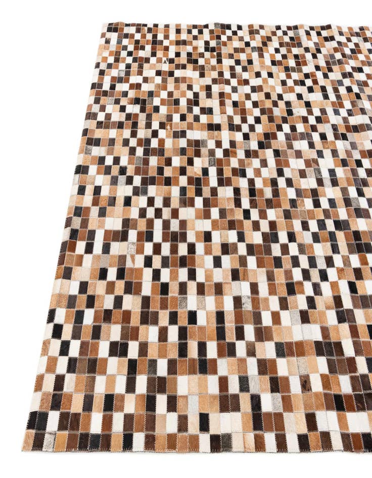 Detail image of  5' 1 x 7' 11 Cowhide Stocks Rug