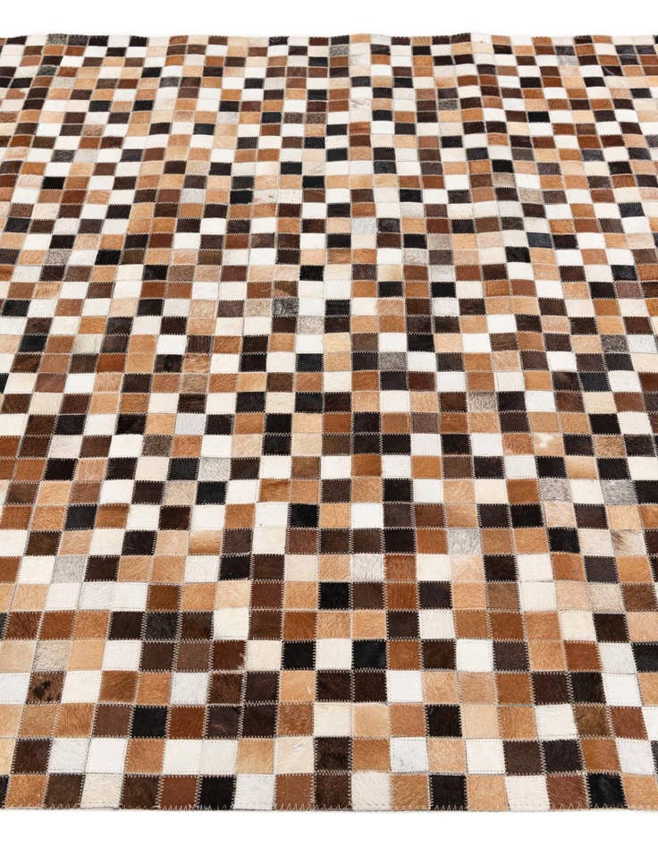 Detail image of  5' 1 x 7' 11 Cowhide Stocks Rug