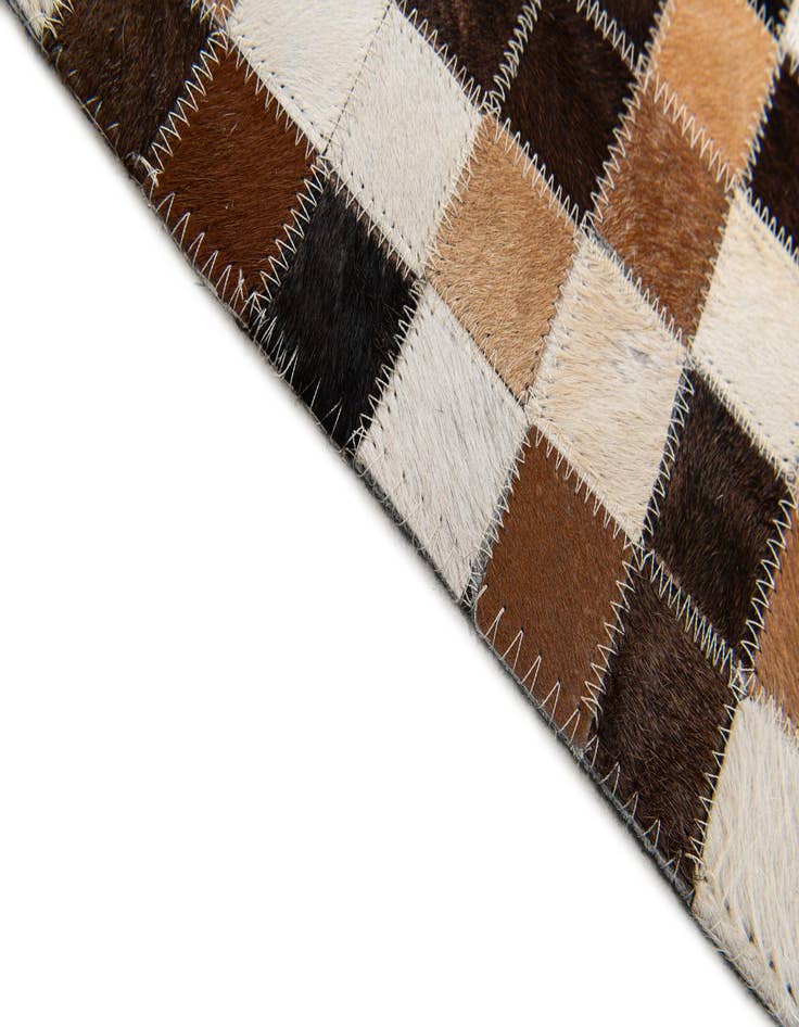 Detail image of  5' 1 x 7' 11 Cowhide Stocks Rug