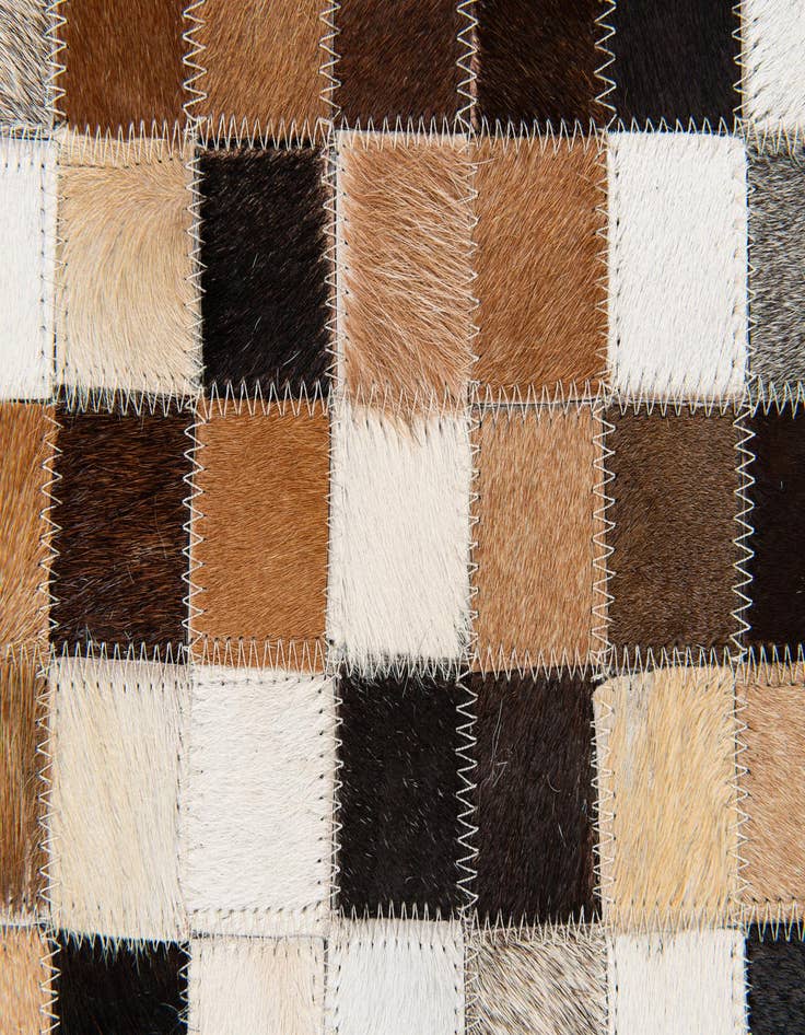 Detail image of  5' 1 x 7' 11 Cowhide Stocks Rug