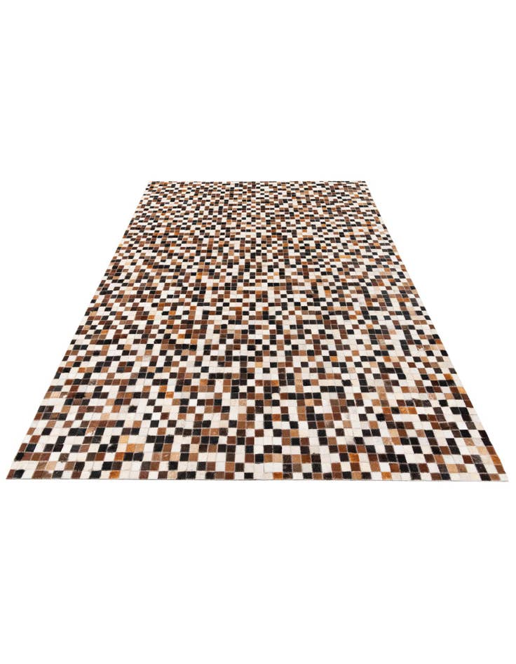 Detail image of  5' 6 x 7' 8 Cowhide Stocks Rug