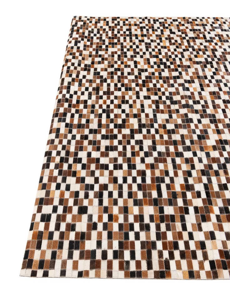 Detail image of  5' 6 x 7' 8 Cowhide Stocks Rug