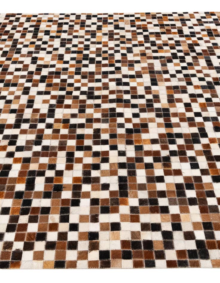 Detail image of  5' 6 x 7' 8 Cowhide Stocks Rug