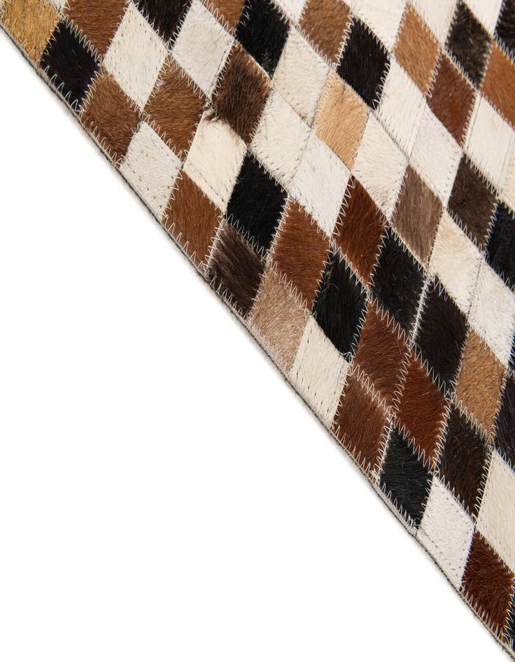 Detail image of  5' 6 x 7' 8 Cowhide Stocks Rug