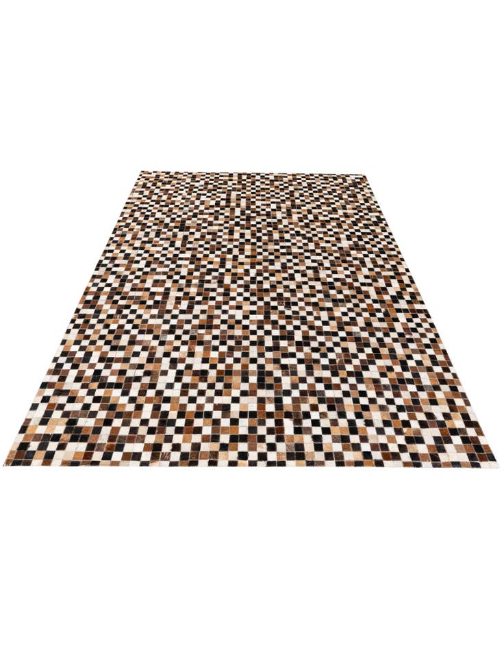 Detail image of  5' 5 x 7' 6 Cowhide Stocks Rug