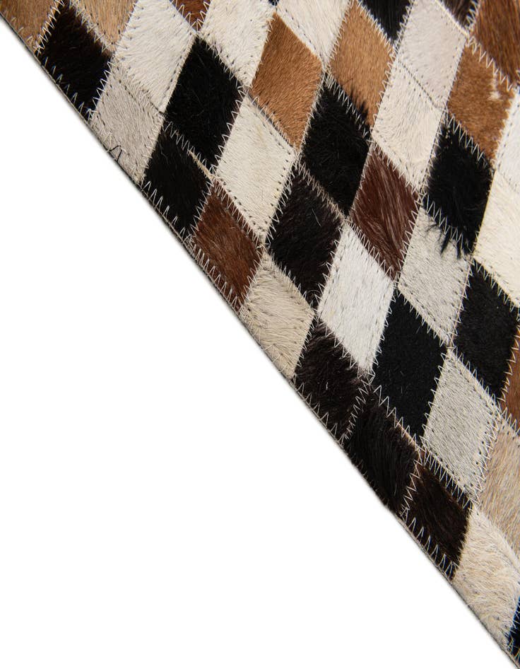 Detail image of  5' 5 x 7' 6 Cowhide Stocks Rug