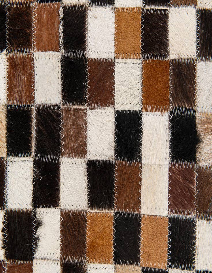 Detail image of  5' 5 x 7' 6 Cowhide Stocks Rug