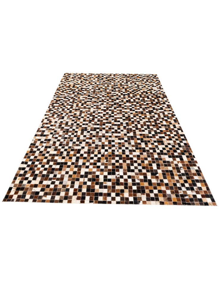 Detail image of  5' 3 x 7' 8 Cowhide Stocks Rug