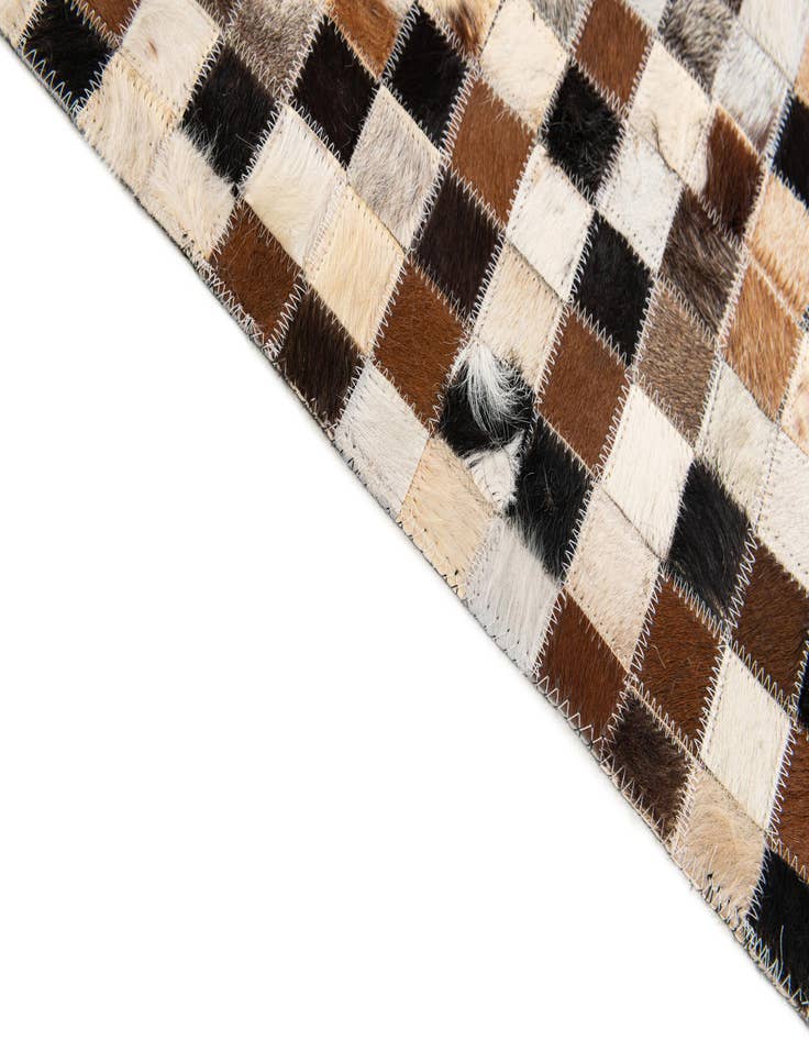 Detail image of  5' 3 x 7' 8 Cowhide Stocks Rug
