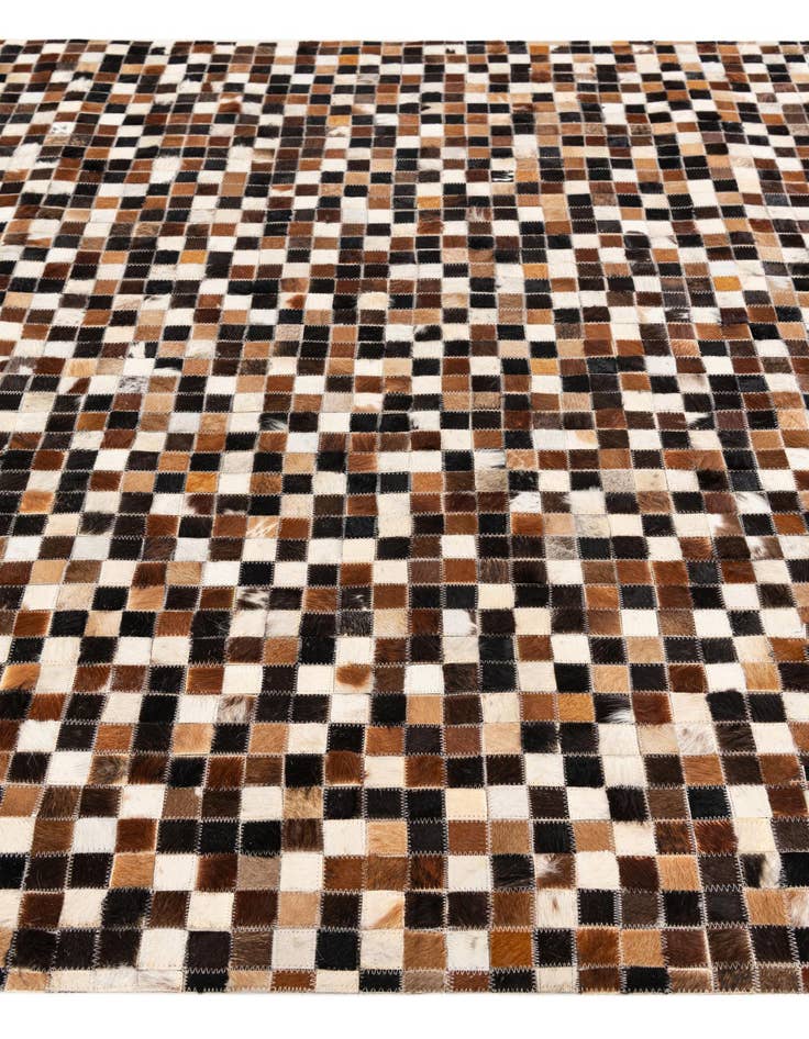 Detail image of  5' 5 x 7' 9 Cowhide Stocks Rug