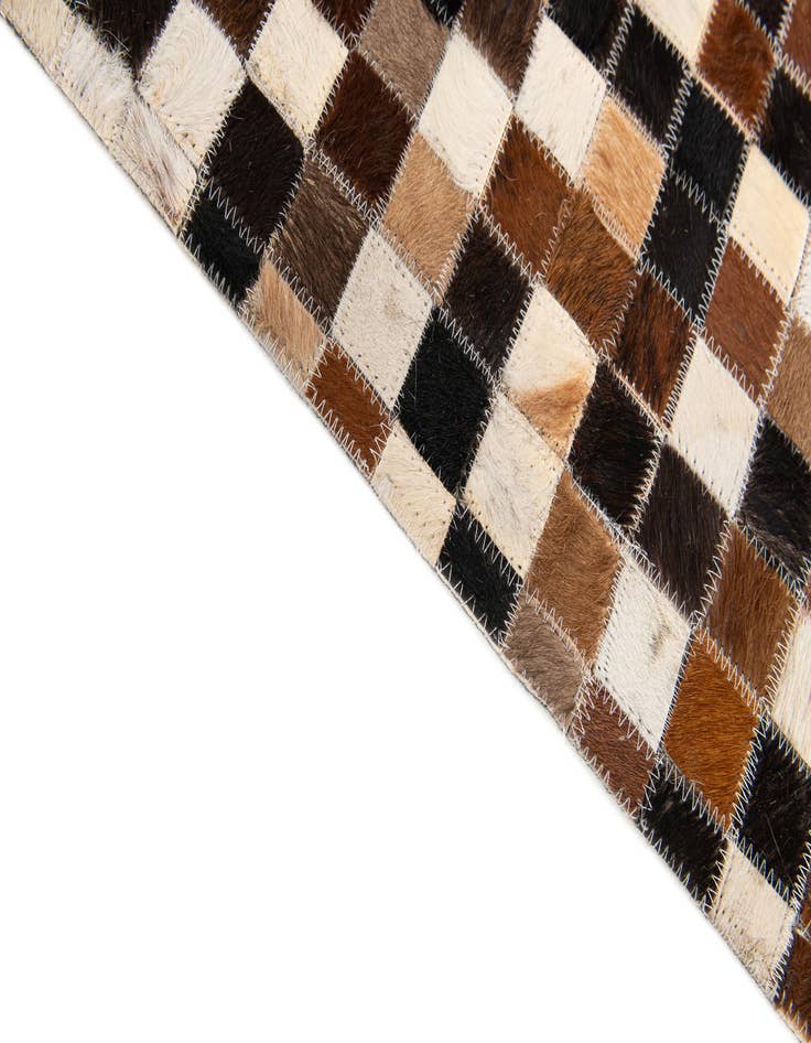 Detail image of  5' 5 x 7' 9 Cowhide Stocks Rug