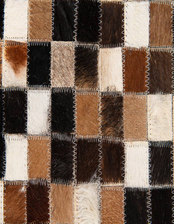 Detail image of  5' 5 x 7' 9 Cowhide Stocks Rug