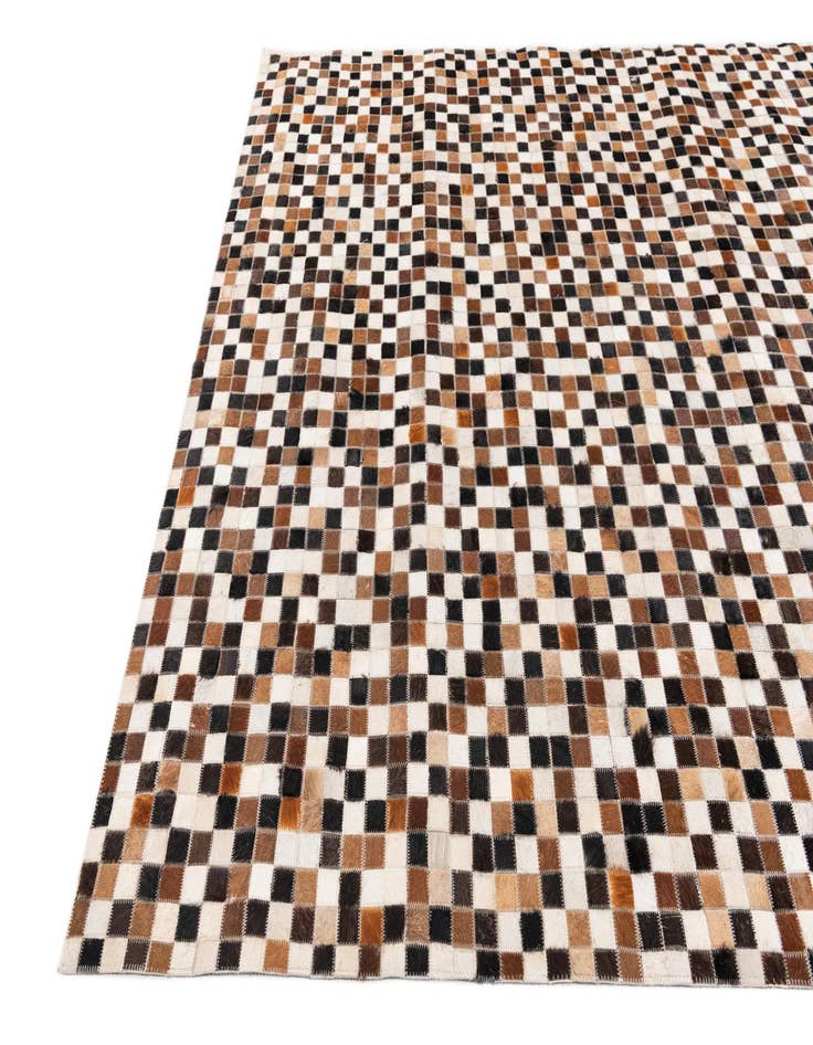 Detail image of  5' 7 x 7' 9 Cowhide Stocks Rug
