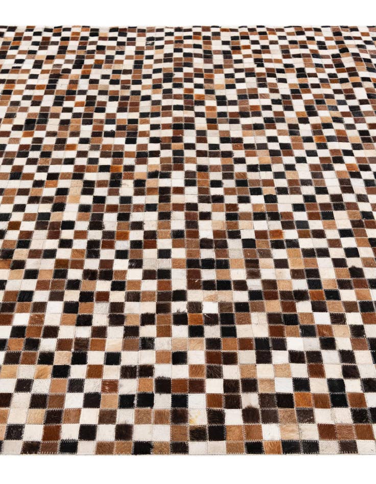 Detail image of  5' 7 x 7' 9 Cowhide Stocks Rug