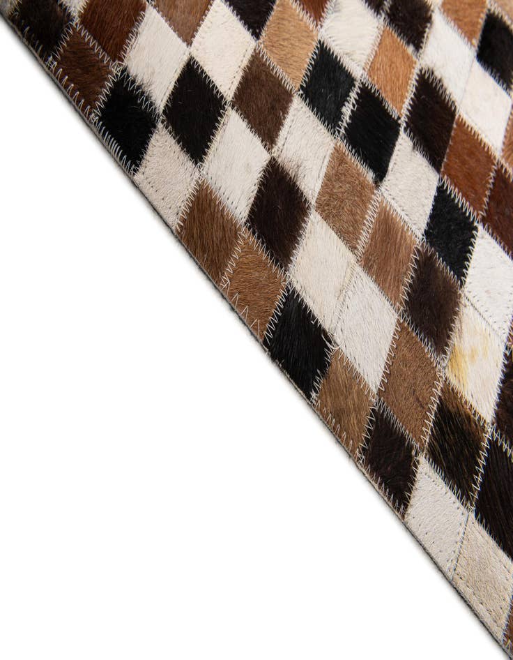 Detail image of  5' 7 x 7' 9 Cowhide Stocks Rug