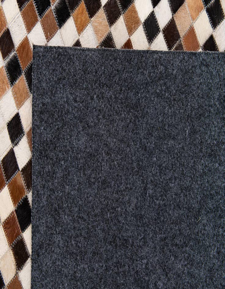 Detail image of  5' 7 x 7' 9 Cowhide Stocks Rug