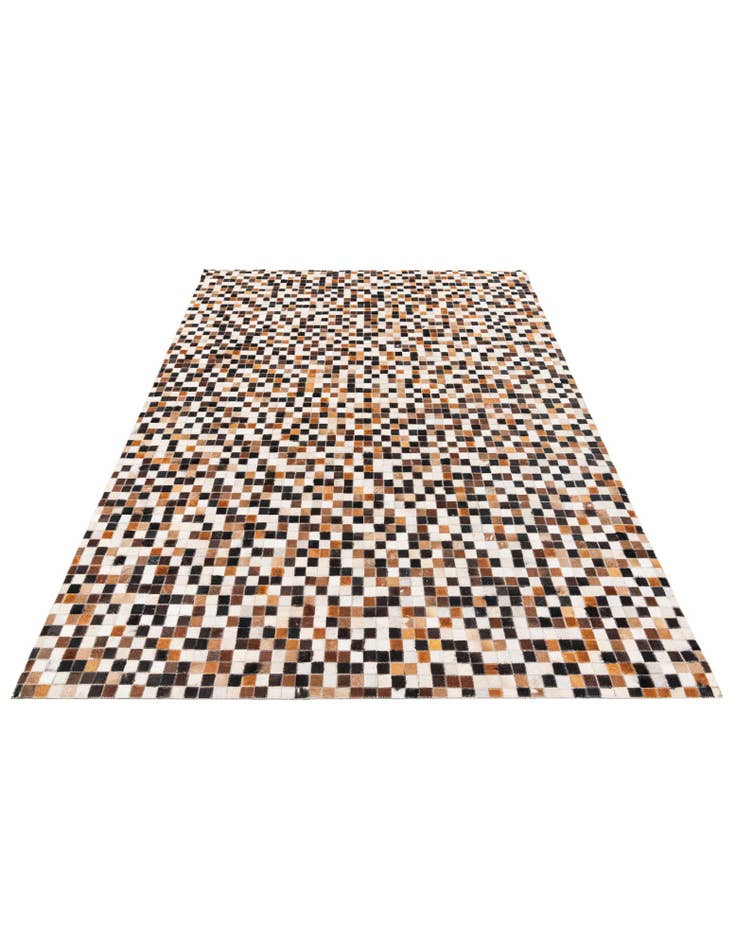 Detail image of  5' 6 x 7' 8 Cowhide Stocks Rug