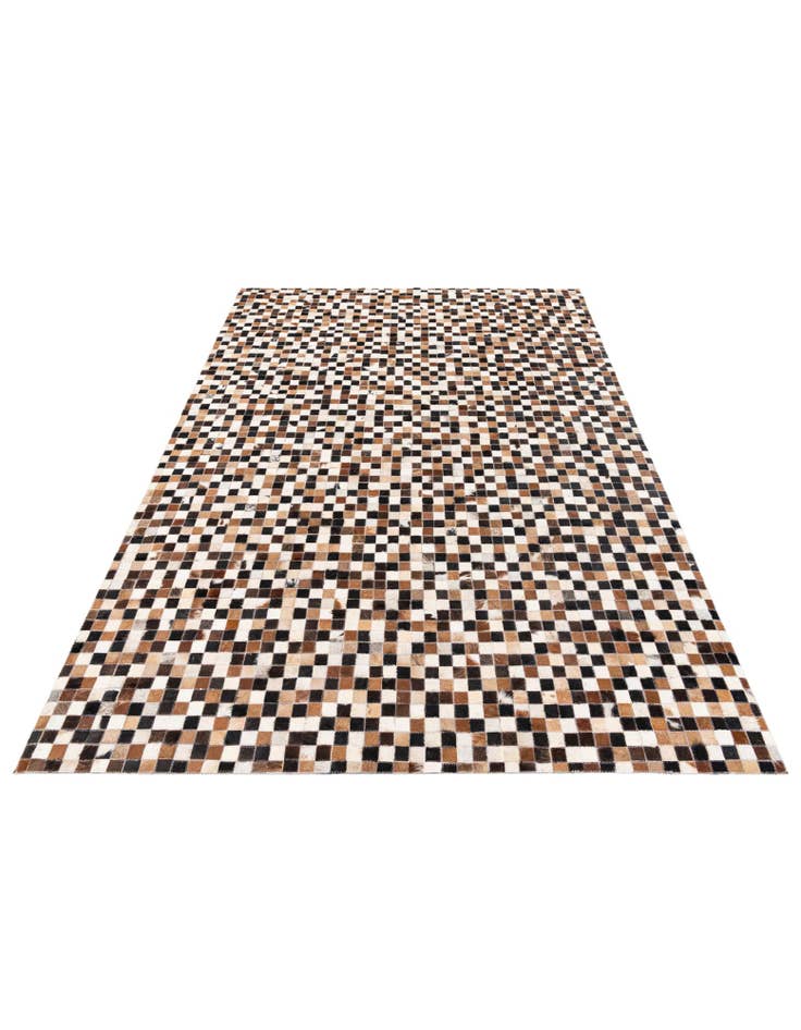 Detail image of  5' 3 x 7' 7 Cowhide Stocks Rug