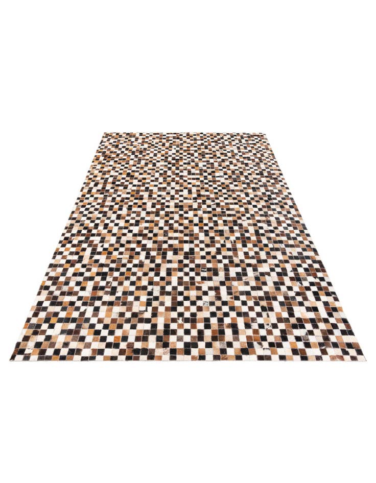 Detail image of  5' 4 x 7' 6 Cowhide Stocks Rug