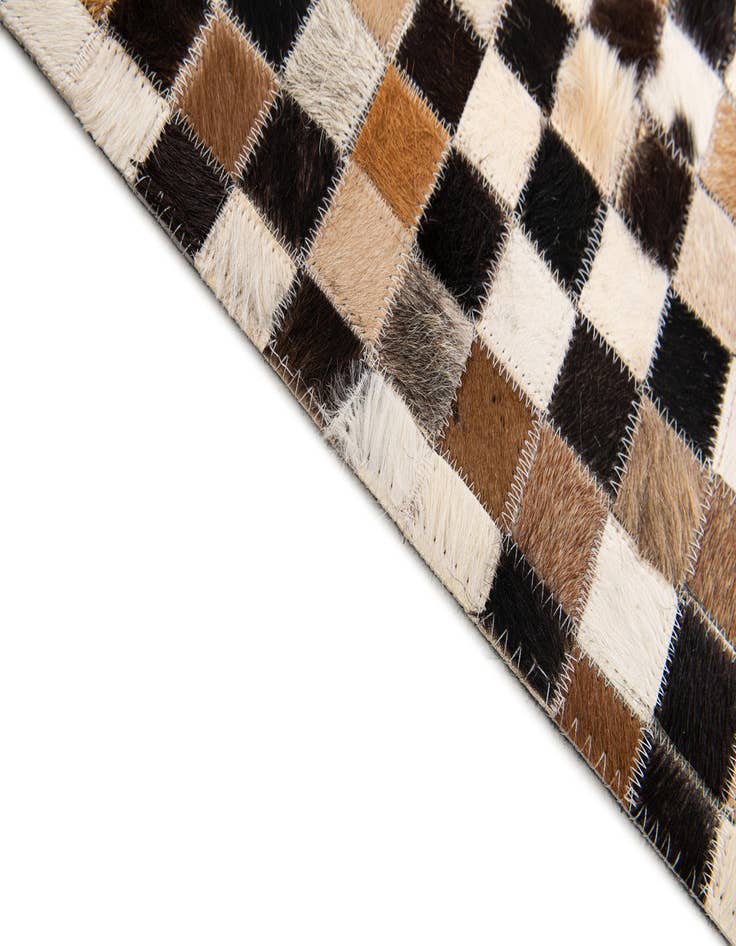 Detail image of  5' 4 x 7' 6 Cowhide Stocks Rug