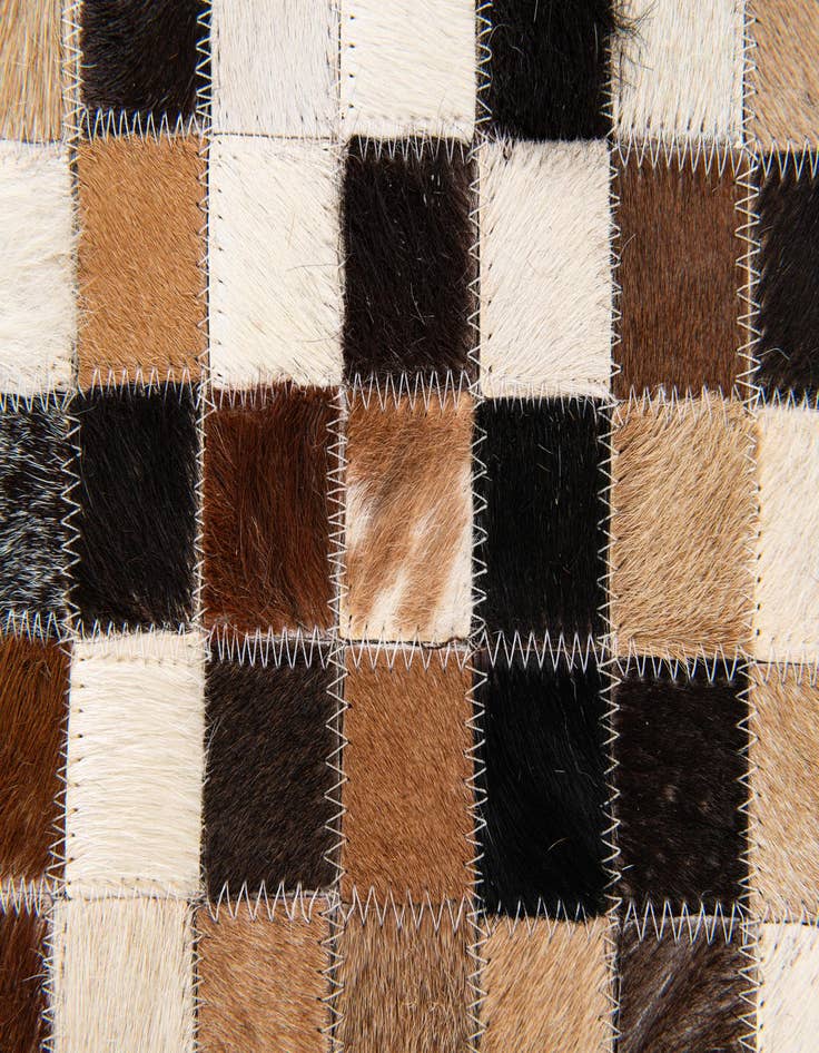 Detail image of  5' 4 x 7' 6 Cowhide Stocks Rug