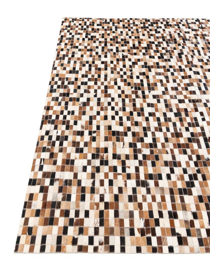 Detail image of  5' 5 x 7' 8 Cowhide Stocks Rug