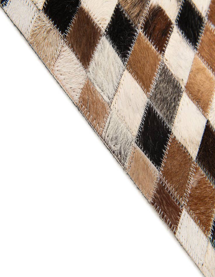Detail image of  5' 5 x 7' 8 Cowhide Stocks Rug