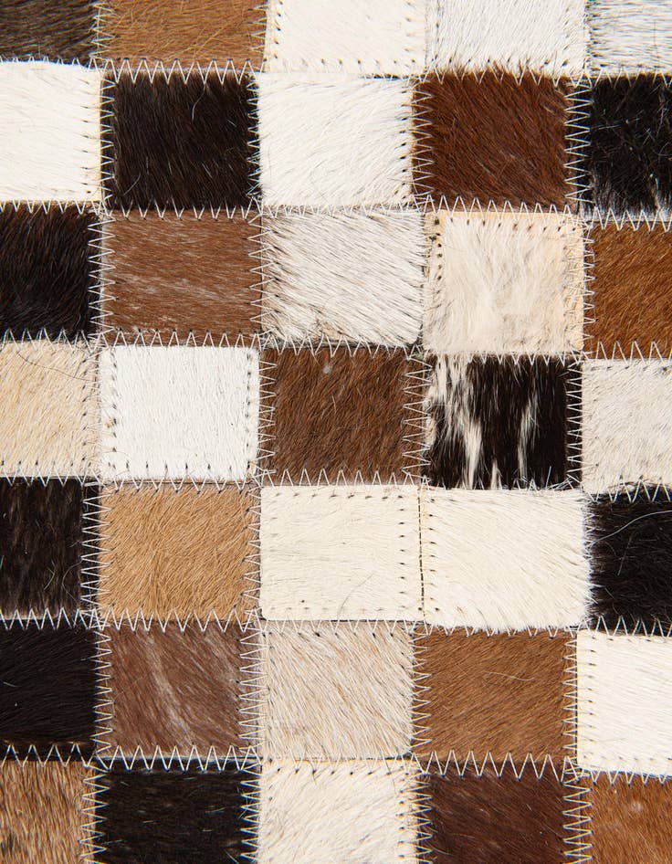 Detail image of  5' 5 x 7' 8 Cowhide Stocks Rug