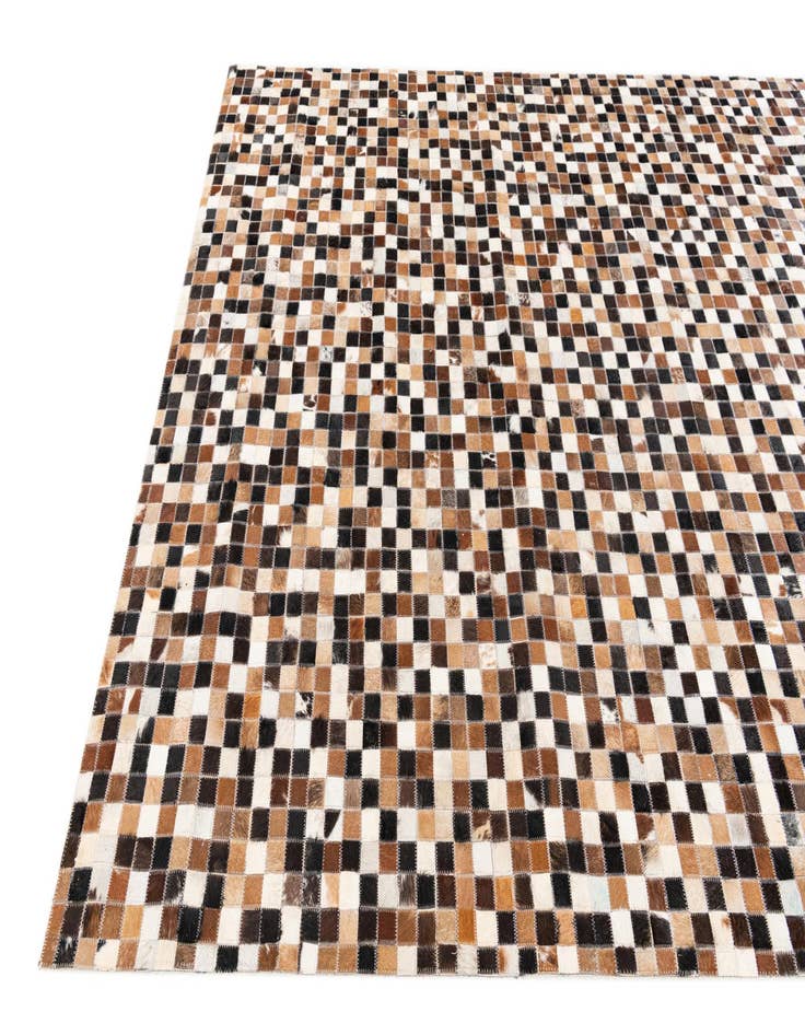Detail image of  5' 5 x 7' 8 Cowhide Stocks Rug