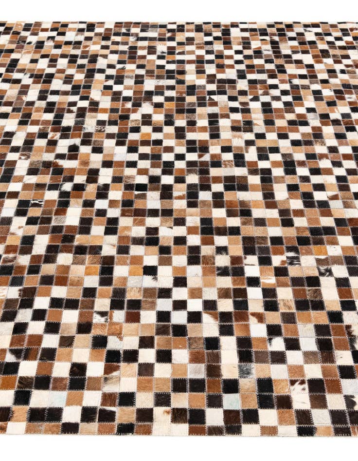 Detail image of  5' 5 x 7' 8 Cowhide Stocks Rug