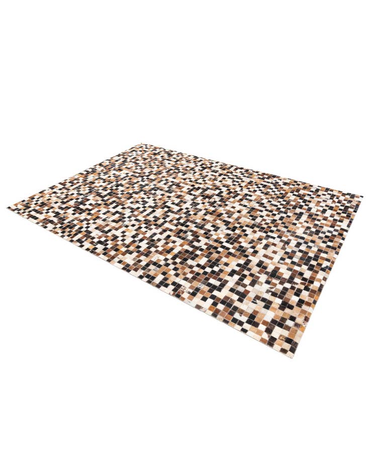 Detail image of  5' 5 x 7' 7 Cowhide Stocks Rug