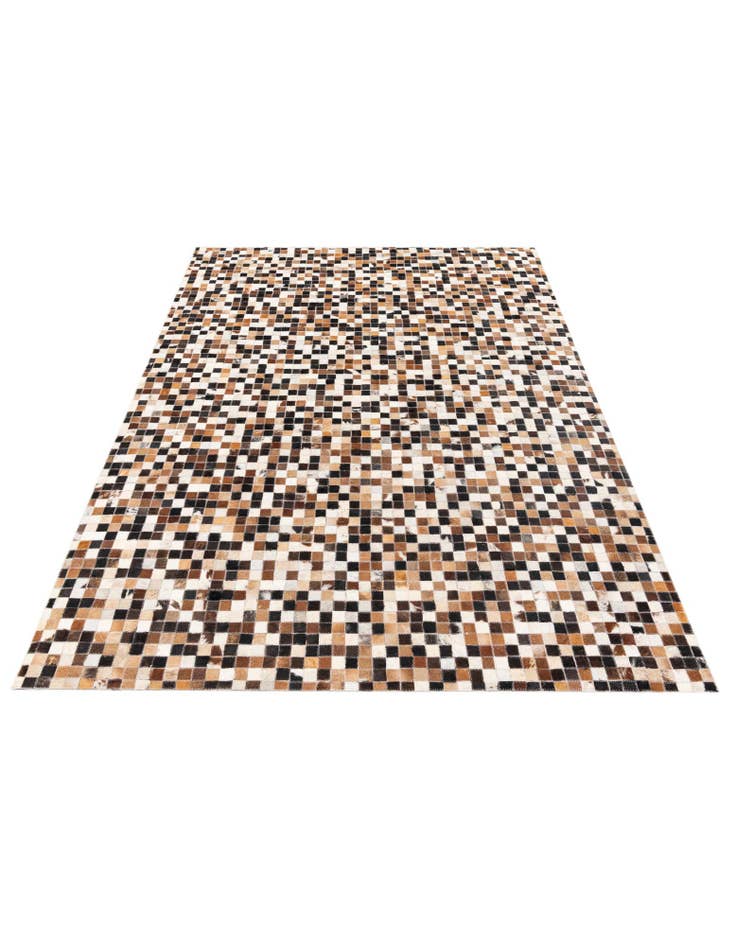 Detail image of  5' 5 x 7' 7 Cowhide Stocks Rug