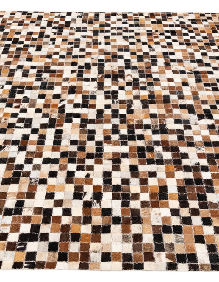 Detail image of  5' 5 x 7' 7 Cowhide Stocks Rug