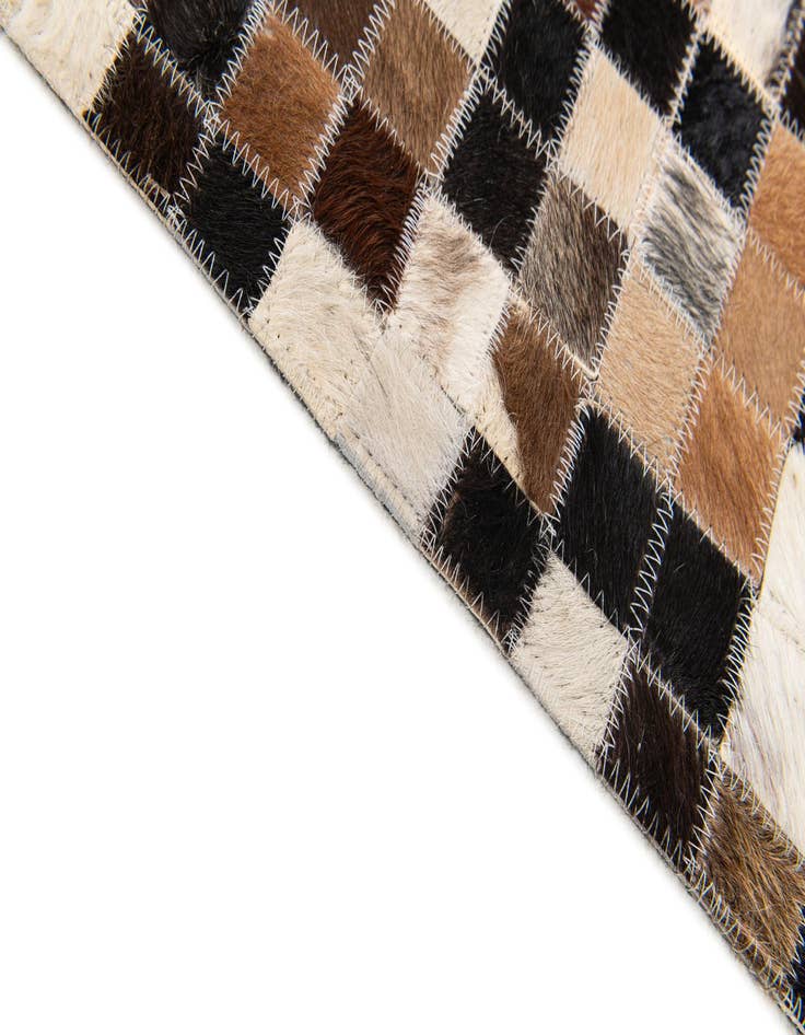 Detail image of  5' 5 x 7' 7 Cowhide Stocks Rug