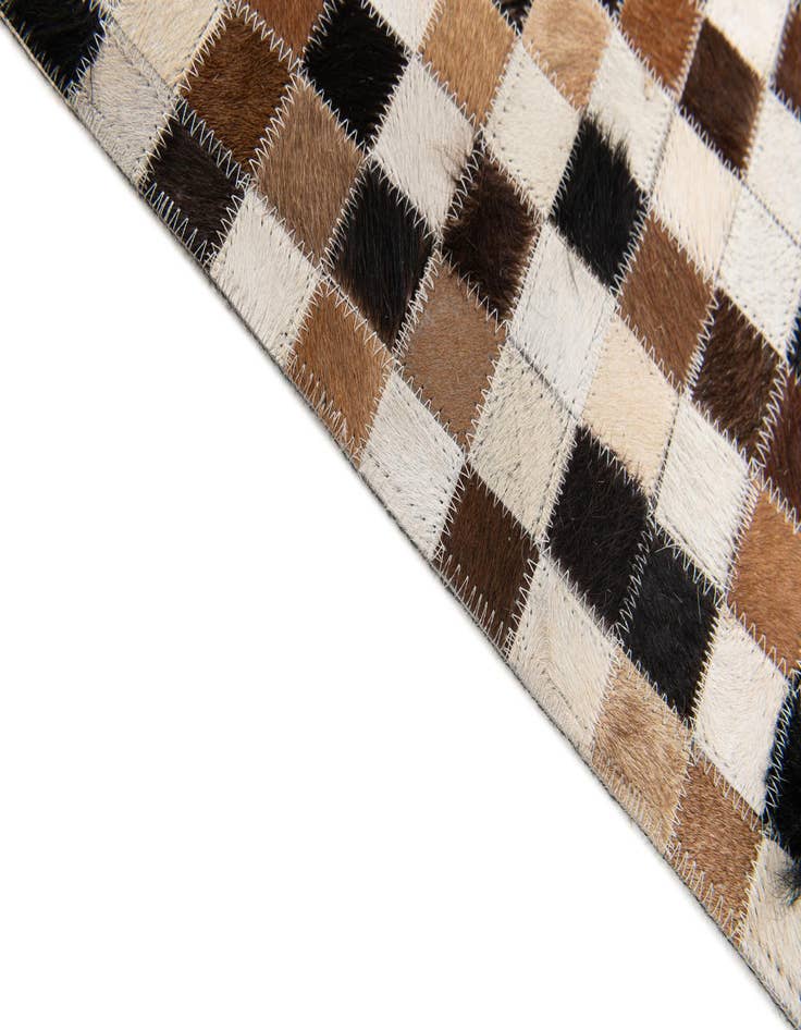 Detail image of  5' 7 x 7' 6 Cowhide Stocks Rug